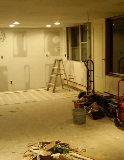 A room that is being remodeled.